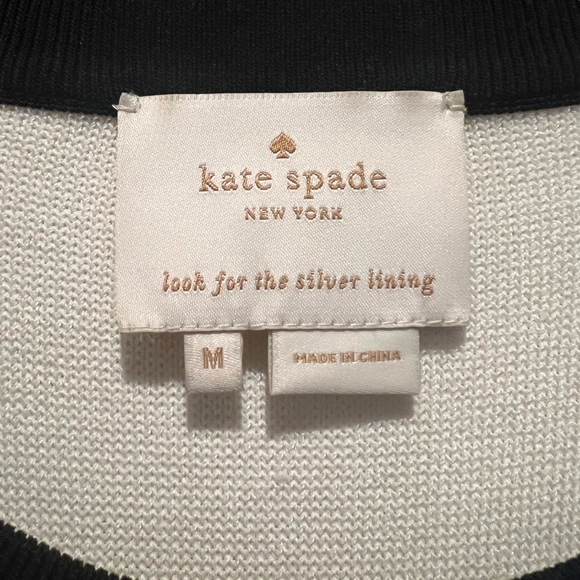 Kate Spade Striped Scuba Dress Fancy To Meet You Black & White Drop-Waist Small - Picture 5 of 5